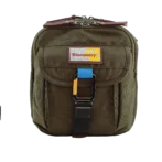 Shoulder bag with khaki flap