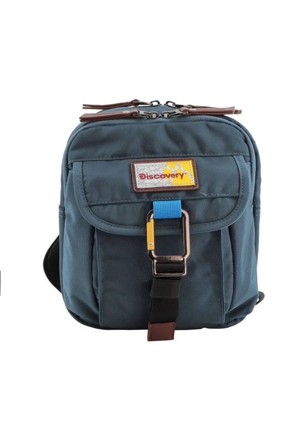 Shoulder bag with flap blue