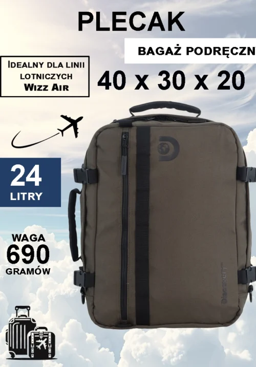 Backpack-cabin bag 24l khaki