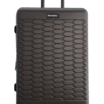 Large khaki suitcase (REPTILE)