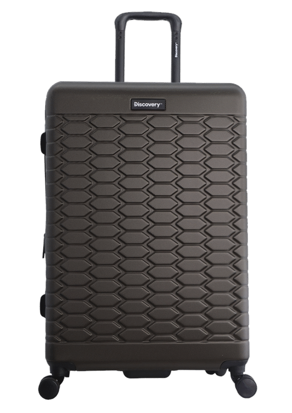 Large khaki suitcase (REPTILE)