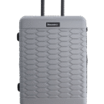 Medium Silver Suitcase (Reptile)