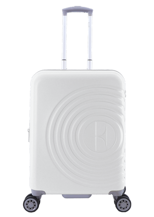 ELLE Debossed biała S 1 (EL39HA.49.01) Small suitcase white (Debossed)