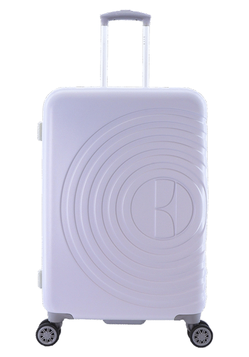 Średnia walizka lilowy (Debossed)