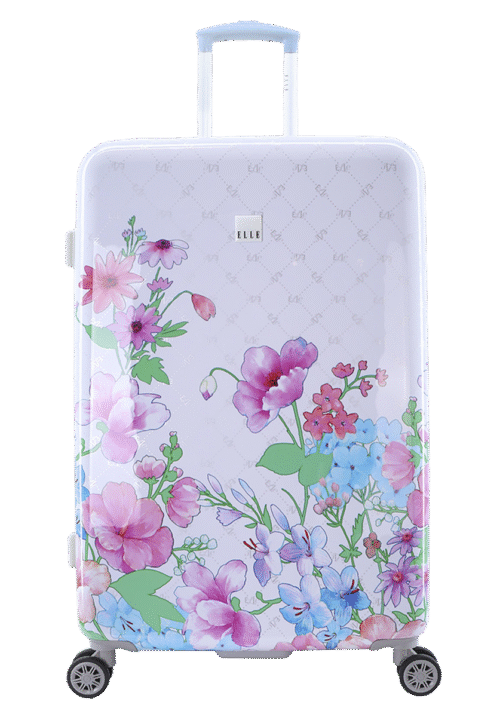 Duża walizka biała (Flower)
