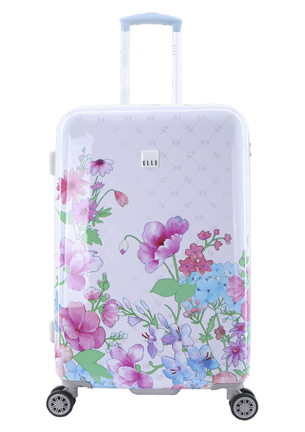 ELLE Flower biała M 1 (EL38HA.60.01) Medium suitcase white (Flower)