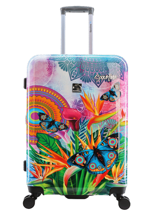 Saxoline Butterfly M 1 (1432H0.60.10) Średnia walizka Saxoline Butterfly 66L