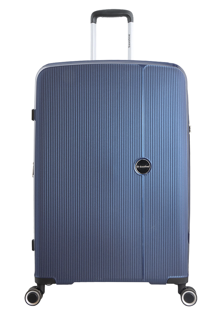 Saxoline Holiday Express Large Suitcase Navy Blue 106L - Navitor