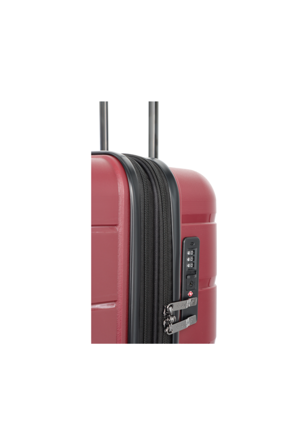 Średnia walizka Saxoline Bliss 73L bordowa