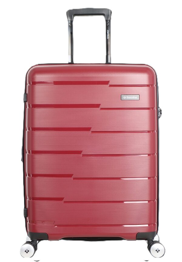 Średnia walizka Saxoline Bliss 73L bordowa